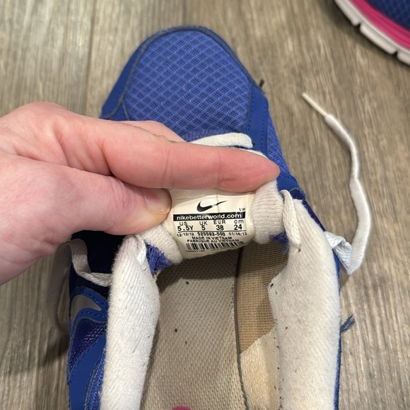 Nike Dual Fusion Run Running Shoes Blue and Pink - Picture 4 of 6